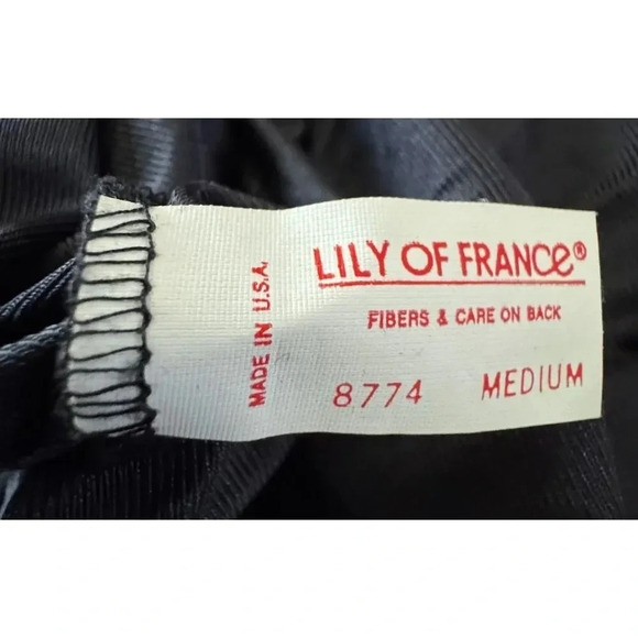 VTG Lily of France ROSA PULEO SZULE size medium black long nightgown Union Label - Picture 7 of 9